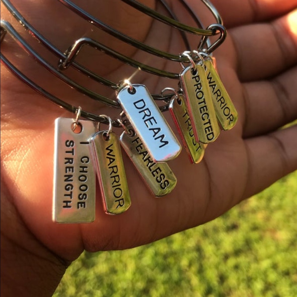 These are handmade motivational bangles